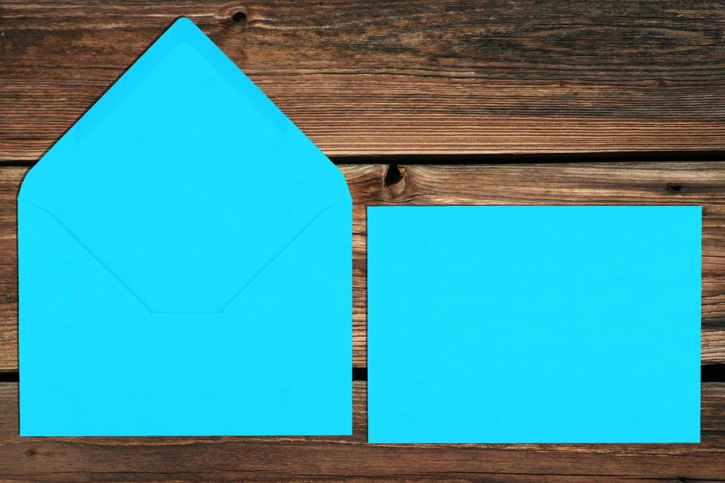 Briefhüllen 120x180 mm Nassklebend Ozeanblau 120 g/qm